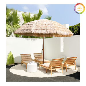 Sombrilla de palma de alta calidad, hecha a mano, duradera, para uso en exteriores, playa, jardín y resort. - Product Image 4