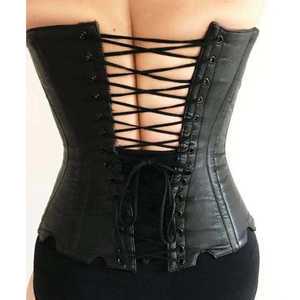 Corsé de Cuero de Alta Calidad para Mujer, Transpirable, Ecológico, con Relleno en Glúteos, Control Medio, Faja Reductora de Cintura, Bajo el Busto - Product Image 5