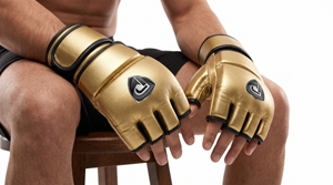 ถุงมือ MMA Dumela International EVO รุ่น Matte Gold หนังแท้ ระบายอากาศได้ดี ปรับแต่งได้ คุณภาพสูง สำหรับทุกฤดูกาล ป้องกันได้ดี - Product Image 4