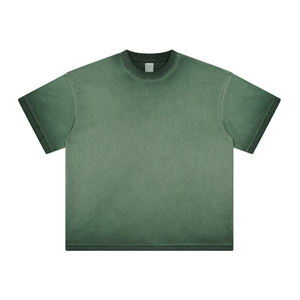 T-shirts en coton 100% respirant et écologique pour hommes, coupe classique, col en V, logo personnalisé, 220 g/m², 2026 - Product Image 1