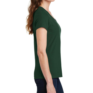 Camisetas Lisas con Cuello en V Profundo para Mujer al por Mayor, Camisetas de Alta Calidad 100% Algodón con Cuello en V, el Mejor Estampado para Camisetas de Mujer - Product Image 3