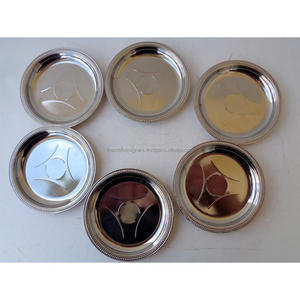 Silver Gingko Leak Wine <b>Coaster</b> Bar Hotels Supplies Decorative <b>Placemats</b> Handcrafted Fancy Dishes Cup Display <b>Coasters</b> Gift <b>set</b> - Product Image 4