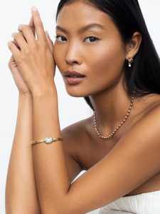 Oval Cut Lab Grown Diamond <b>Bangle</b> 14K 18K <b>Solid</b> <b>Gold</b> Bezel Set Minimalist Solitaire Everyday Wear Modern Bridal Wedding IGI - Product Image 5