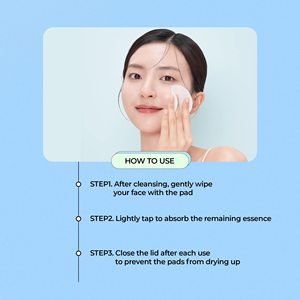 YADAH Cactus Toner Pads Acne Treatment Moisturizing Facial Cleansing Exfoliating Toning Pads 60 Count Cotton Material Vegan Oil - Product Image 6