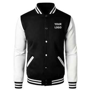 OEM Manufacturer High Quality <b>Men's</b> Winter Plus Size Custom Chenille Embroidery Knitted Breathable Letterman <b>Jacket</b> - Product Image 4