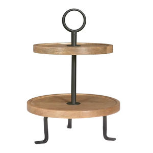 Nuevo Soporte para Pastel de 2 Niveles Personalizado y Ecológico, Plato para Pastel, Soporte para Servir Frutas y Pasteles, Gran Venta - Product Image 1