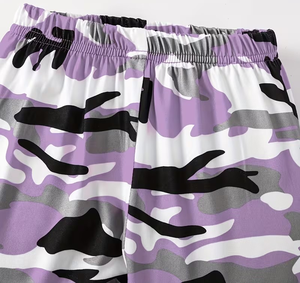 Conjunto de Ropa Casual para Niñas, Camiseta de Manga Corta con Estampado de Personajes y Bloques de Color, Pantalones Deportivos, Poliéster/Algodón, Pijamas - Product Image 4