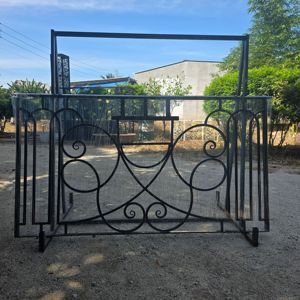 Rampe de balcon en fer forgé de qualité supérieure, élégante, robuste, durable, antirouille, solution extérieure personnalisée - Product Image 6