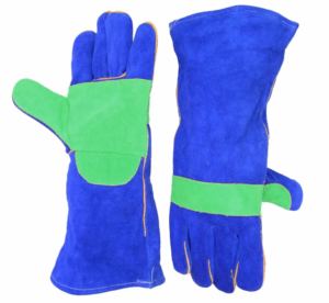 Guantes de Soldadura de Cuero Reforzado de Alta Resistencia, Protección Contra el Calor, Certificación CE, 11 oz de Grosor, Guantes de Seguridad - Product Image 4