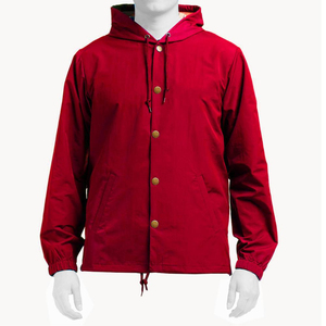 Men's Brown Canvas Hooded Collar Shirt Jacket <b>Covered</b> <b>Button</b> Closure Breathable 100% Cotton Winter Streetwear Regular Fit Front - Product Image 4