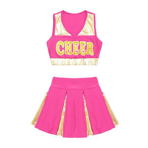 2026 Prix direct usine Ensembles d'uniformes de cheerleading pour femmes Haute qualité 100% polyester Impression par sublimation Service OEM Personnalisé - Product Image 4
