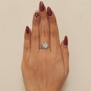 แหวนเปิดวงรูปใบไม้ประดับเพชรโมอิสซาไนต์ทรงกลมสำหรับผู้หญิง เงินแท้ 925 เครื่องประดับชั้นดี ดีไซน์โดดเด่นเป็นเอกลักษณ์ เหมาะเป็นของขวัญ - Product Image 4