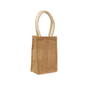 Eco Friendly Jute Wine Tote <b>Bag</b> Rope Handle Custom Logo Gift Shopping <b>Bag</b> for Advertising and Party - Product Image 2