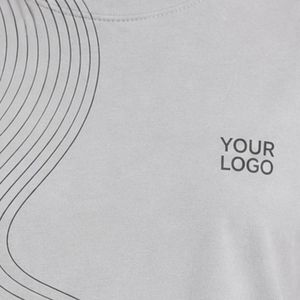 เสื้อยืดผู้หญิงสีเทาอ่อนลายเส้นมินิมอล คอกลม แขนสั้น สไตล์ลำลอง แฟชั่น นุ่มสบาย ใส่ได้ทุกวัน รับผลิตแบบ OEM ODM ตามสั่ง - Product Image 6