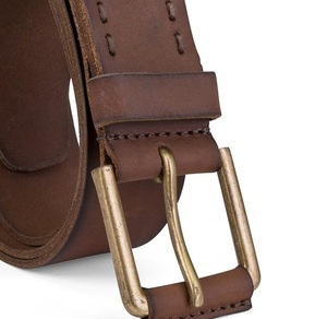 Nouvelle ceinture décontractée en cuir véritable de haute qualité, design élégant OEM, avec boucle à ardillon pour hommes, vente en gros, logo personnalisé, pour jeans et tenues habillées - Product Image 2