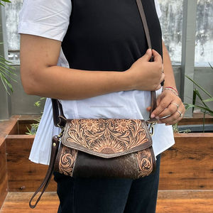 Luxe personnalisé véritable usiné à la main 2025 femmes grande capacité élégant sac à main en cuir de vachette véritable Mini sac pour dames - Product Image 4