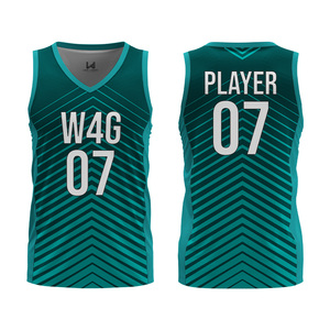 เสื้อบาสเก็ตบอลแบบกำหนดเอง W4G สำหรับทุกเพศ คอวี แขนกุด ระบายเหงื่อได้ดี ผลิตจากโพลีเอสเตอร์ 100% ลายพิมพ์เรขาคณิต เสื้อทรงแอธเลติกสำหรับผู้ใหญ่ - Product Image 3