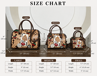Nouvel Arrivage 2026 Sac de Voyage Speedy en Cuir Repoussé Grande Taille, Motif Dés de Poker Cerise avec As, Sac à Main Cowgirl Vintage
