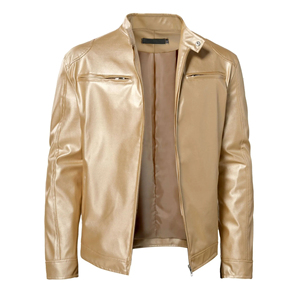 Premium 2026 Men's Leather Jacket Made Genuine Leather Canvas <b>Waterproof</b> Breathable Comfortable <b>Warm</b> Winter Hip Hop Style Cheap - Product Image 5