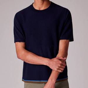 T-shirt de sport à manches courtes en laine mérinos de qualité supérieure, col rond, séchage rapide, pour hommes - Product Image 1