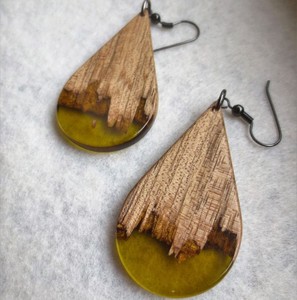 Boho Natural Wood Epoxy Resin Drop Earring For Party Event <b>Wedding</b> Ethnic Women Fashion Dangle Trendy Party Jewelry <b>Accessories</b> - Product Image 4