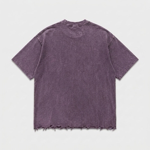 เสื้อยืดทรงโอเวอร์ไซส์ ผ้าคอตตอนหนา ทรงบ็อกซี่ สไตล์สตรีทแวร์ ใส่สบายๆ ลำลอง แขนสั้น เป็นมิตรต่อสิ่งแวดล้อม ระบายอากาศได้ดี 100% - Product Image 2