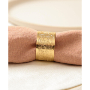 Luxury Modern Eco-Friendly Customizable Metal Openwork Solid Brass Napkin Ring Elegant <b>Circular</b> Cutout Design Wedding <b>Table</b> - Product Image 6