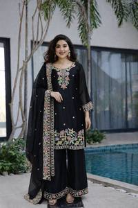 LAUNCHED NEW DESIGNER MODERN SALWAR KAMEEZ for PARTY WEAR with QUICK DRY EMBOSED WORK FULL SLEEVES - Product Image 3