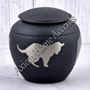 Premium Metal <b>Pet</b> <b>Urn</b> With Heartfelt Design and Elegant Detailing for Honoring <b>Pets</b> by Axiom Home Accents - Product Image 4