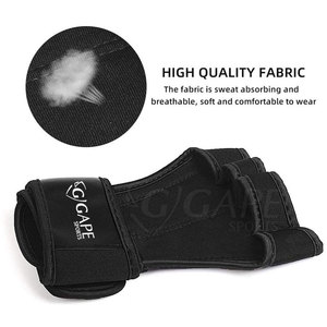 Custom Logo Printed Hand Grips Gym Fitness Cross Fit Neoprene <b>Gloves</b> Breathable Lightweight Durable Half Finger Unisex Home - Product Image 4