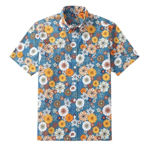 2025 chemise à manches courtes hawaïenne imprimée personnalisée pour hommes et femmes motif floral anti-rides printemps chaud et été Aloha chemise - Product Image 5