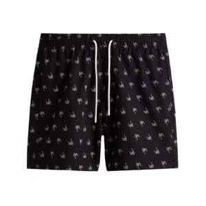 Shorts de bain pour homme - Collection été - Coupe-vent, respirant, séchage rapide, 100% polyester micro-extensible, longueur genou, cordon de serrage - Product Image 1