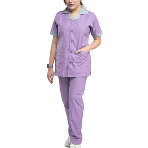 Wholesale Custom Design Plain Fashion Wear Nursing <b>Scrub</b> Suit New Design Multi Pockets Elastic Waist V Neck Women's <b>Scrub</b> Suits - Product Image 6