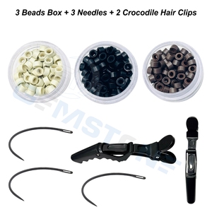 Custom Logo Professional Hair Extension Tool <b>Kit</b> Set with Plier Loop Tool <b>Beads</b> Clips & Accessories – Complete Salon Hair Ext - Product Image 6