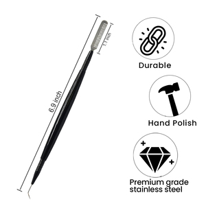 หวีดัดขนตาสีดำ ขายส่ง อุปกรณ์เสริมความงามสแตนเลสอย่างดี ยี่ห้อ Bahasa Pro - Product Image 2