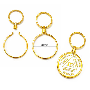 พวงกุญแจกลมเคลือบยูวีเคลือบเคลือบสังกะสีของขวัญจำนวนมากสำหรับเหรียญที่ท้าทาย - Product Image 5