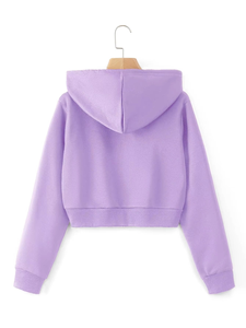 Sudadera con capucha y cremallera para mujer con pedrería OEM, chaqueta corta de chándal con cristales, fabricante de forro polar personalizado, ropa al por mayor ODM - Product Image 2