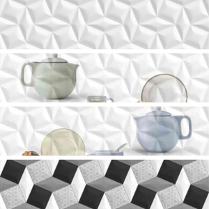 300x600 White Glossy Ceramic Wall <b>Tile</b> Sleek Minimalist Style For Professional Corporate Office And Commercial Building - Product Image 2