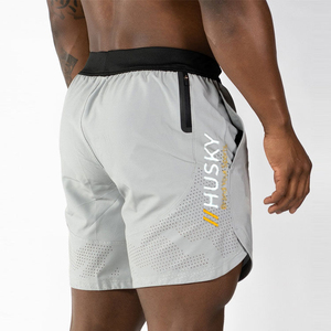 Shorts de Compresión Unisex de Nailon y Spandex, Cintura Alta Elástica, Bolsillo Oculto, Logotipo Personalizado, Secado Rápido, Ligeros, Transpirables, hasta la Rodilla - Product Image 3
