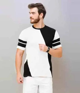 เสื้อยืดผ้าฝ้ายระบายอากาศคอกลมแขนสั้นทรงพอดีตัวสำหรับผู้ชาย - Product Image 1