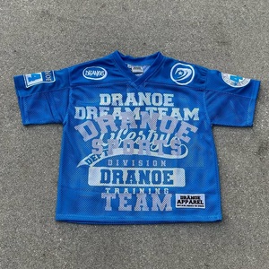 เสื้อฟุตบอลผ้าฟลีซคอตตอน 100% ทรงปกติสำหรับผู้ชาย แขนสั้น พิมพ์ลายด้วยความร้อน สตรีทแวร์ ผู้ผลิตแบบ OEM ODM - Product Image 3
