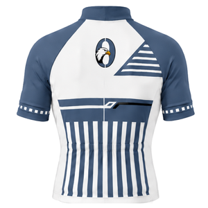 Maillot de Ciclismo Azul Pizarra y Blanco de Manga Corta con Cremallera Completa para Bicicleta de Carretera, Ropa Deportiva Profesional de Ciclismo - Product Image 2