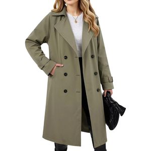 Manteau Trench Double Face Urbain Gris Clair Personnalisé en Tissu Gabardine Durable – Vente en Gros de Manteaux Quotidiens Élégants - Product Image 5