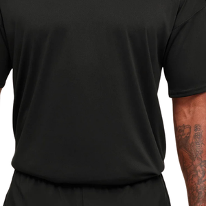 เสื้อยืดออกกำลังกายผู้ชายไซส์ใหญ่ ระบายอากาศได้ดี เหมาะสำหรับการฝึกซ้อมกีฬา ทรงหลวม สีดำ - Product Image 5