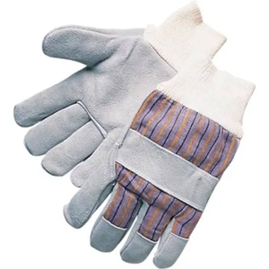Premium Cowhide Split Leather <b>Driver</b> <b>Gloves</b> Working Assembly Gardening Leather Work <b>Gloves</b> Cotton Back Knitted Safety <b>Gloves</b> - Product Image 5