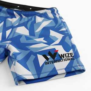 Men 100% Polyester Double <b>Layer</b> Gym Canvas Shorts Custom Graphic Sublimation Comfort <b>Mid</b> Drawstring Waistband Quick Dry - Product Image 4