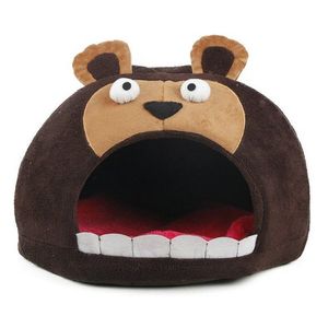 Coussin en polaire pour animaux de compagnie Roar Bear Snuggle Plush - Solution de sommeil confortable et douillette pour votre ami à fourrure - Product Image 1