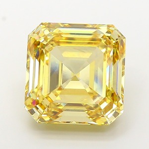 Diamant jaune fantaisie cultivé en laboratoire, taille Asscher, 15,16 carats, clarté VS2, qualité excellente, diamant CVD, vente en gros, approvisionnement direct B2B - Product Image 1