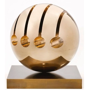 Escultura Abstracta Icónica de Latón y Aluminio, Arte Decorativo en Metal, Estatua Decorativa, Figura de Arte Metálico para Hotel, Decoración de Mesa para el Hogar - Product Image 3