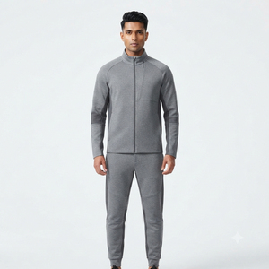 Vêtements de sport légers adaptés à un usage quotidien, ensemble de survêtement pour homme, veste et pantalon décontractés de qualité supérieure, ensemble sportif confortable - Product Image 1